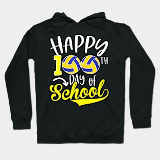 100Th Day Of School Teacher 100 Days Smarter Volleyball Kids Hoodie